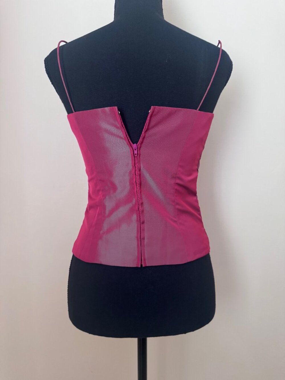 John Charles Y2K Taffeta Sequin Bustier Top - Picture 5 of 7